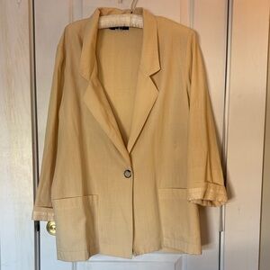 Vintage Women's light yellow Sag Harbor Blazer